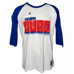 NEW Mens MLB Chicago Cubs SportsCrate Ltd Ed Baseball Raglan Sleeve Shirt XL